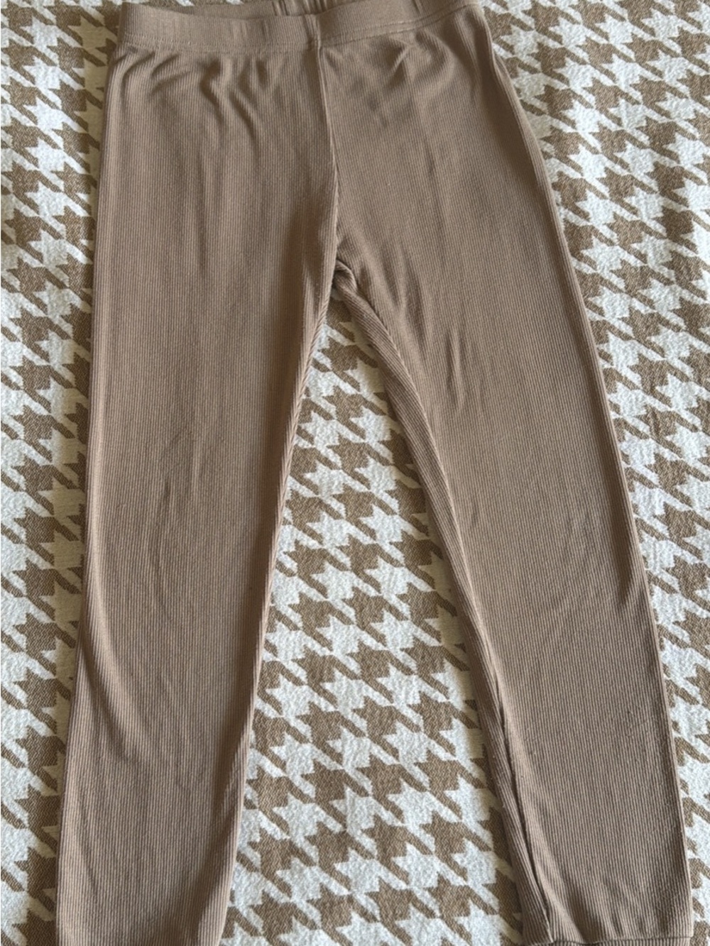 Little Bipsy Ribbed Tan Leggings